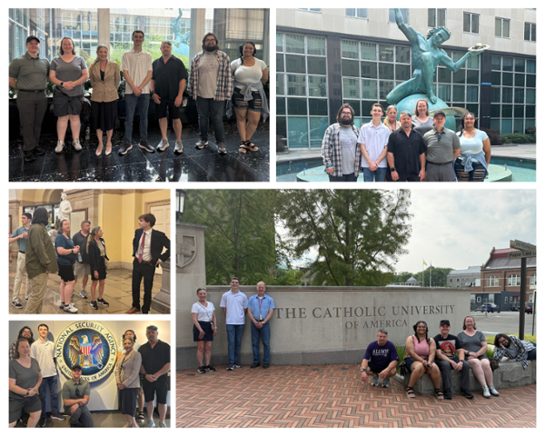 This summer, students and professors from MGA’s ITEC 4299/6299 course traveled to Washington, DC via Macon's Contour Airlines for a tour focused on cybersecurity and our nation's infrastructure. 